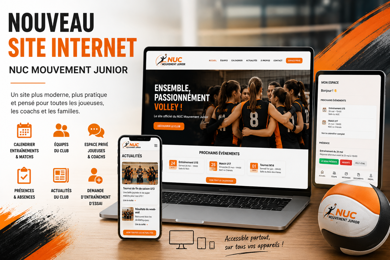 Découvrez le nouveau site du NUC Mouvement Junior !